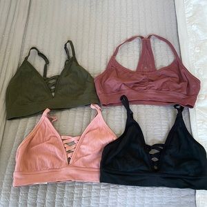 Victoria’s Secret PINK bralettes. Size large.